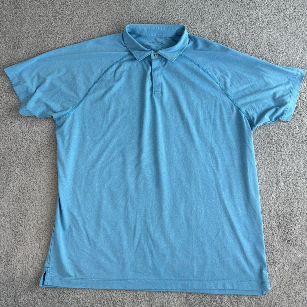 Peter‎ Millar Shirt Mens XL Blue Polo Crown Sport Golf Performance Stretch